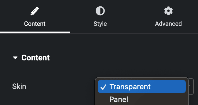 Image Accordion: Content Skin Settings