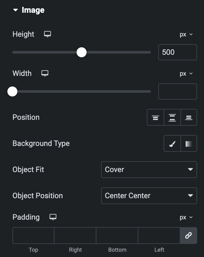 Call To Action: Image Style Settings