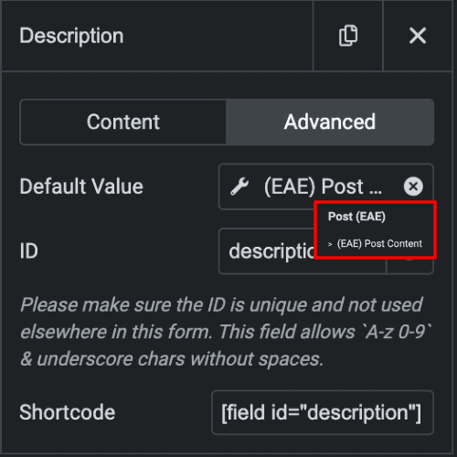 Elementor Form: Add Post Data in Specific Form Fields(Post Content)