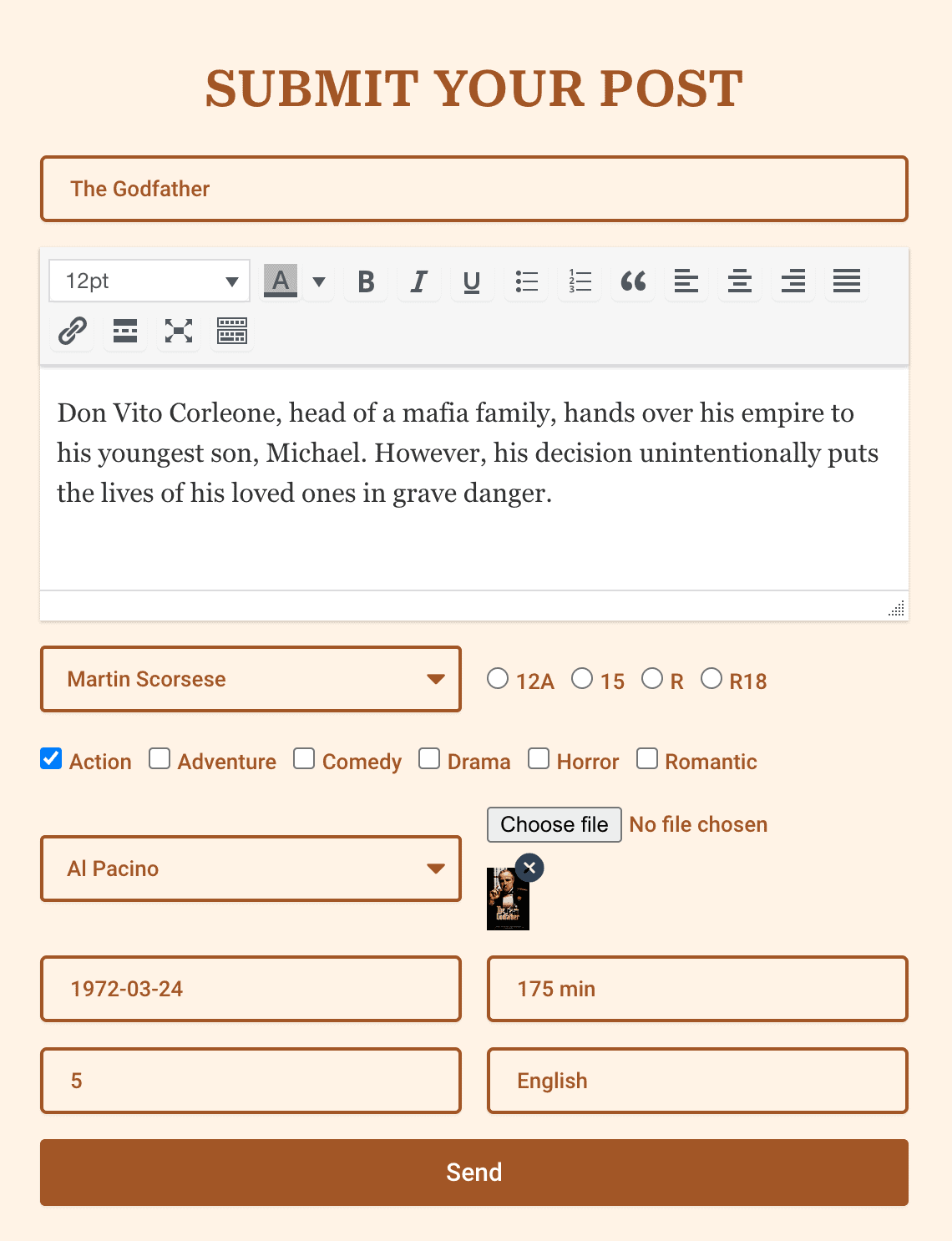 Elementor Form: Create/Update Post Data