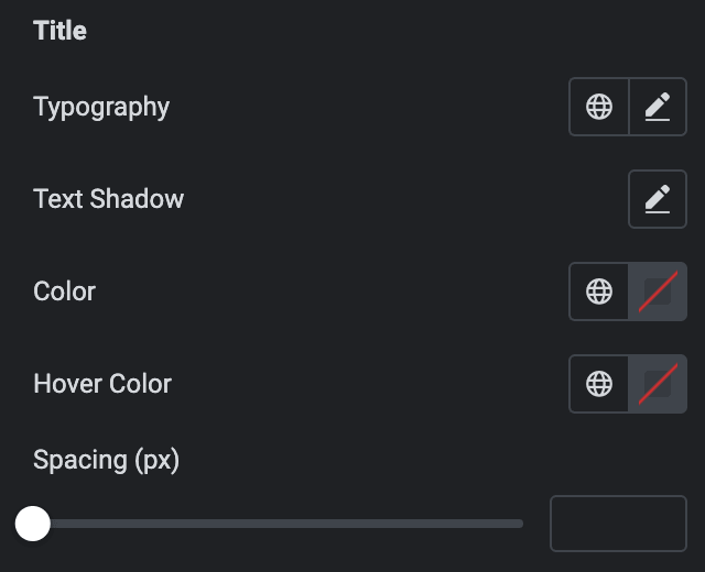 Call To Action: Title Style Settings