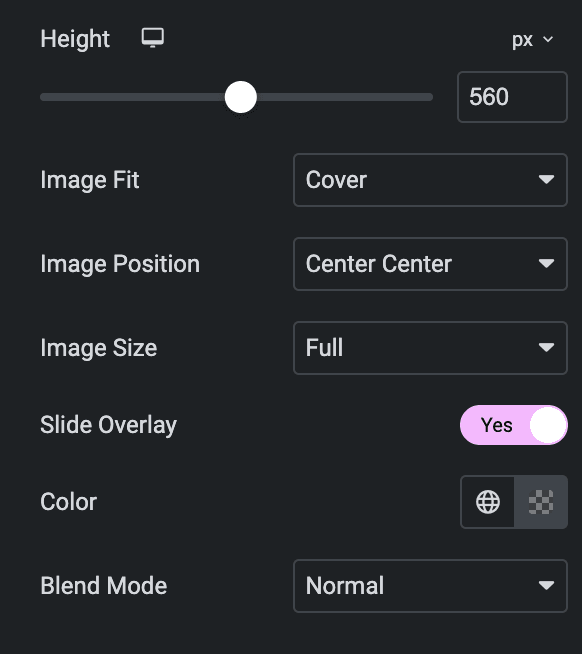 Thumbnail Slider: Slides Settings