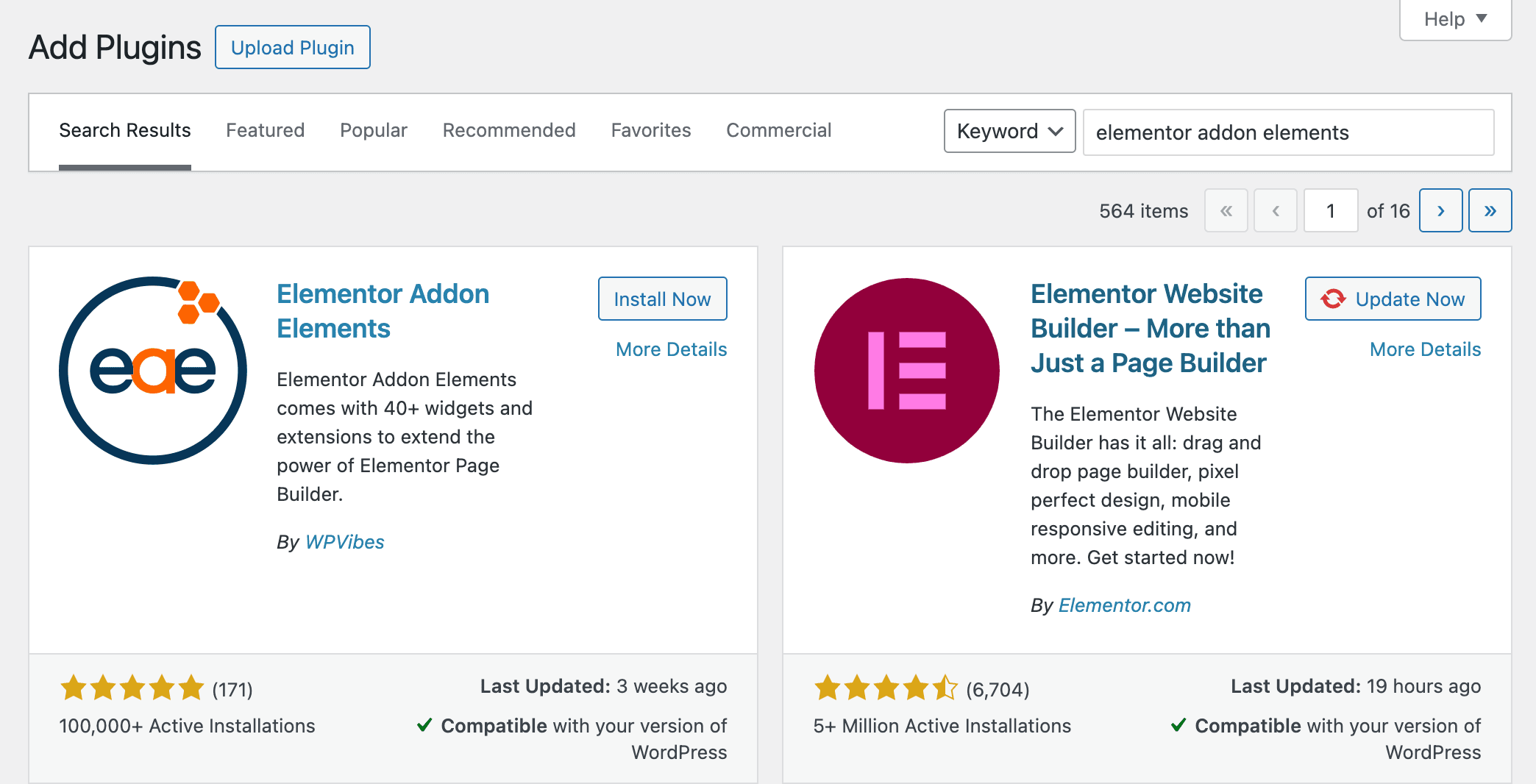 Install Elementor Addon Elements from WordPress Dashboard