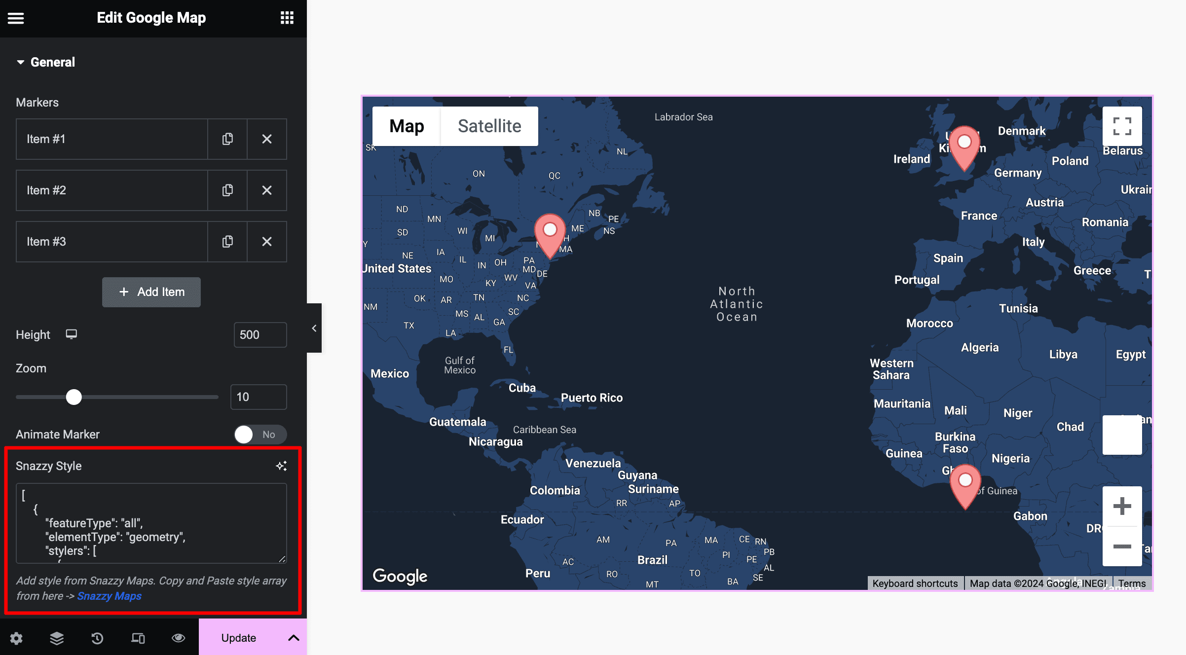 Snazzy Map JSON Code