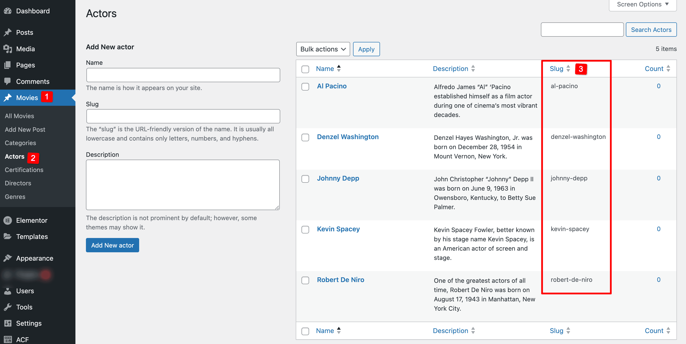 Elementor Form: Taxonomy Term Slug