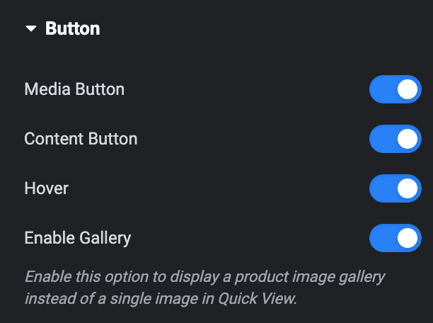 Woo Products: Button Settings