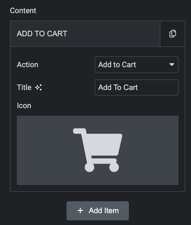 Woo Products: Content Button Settings