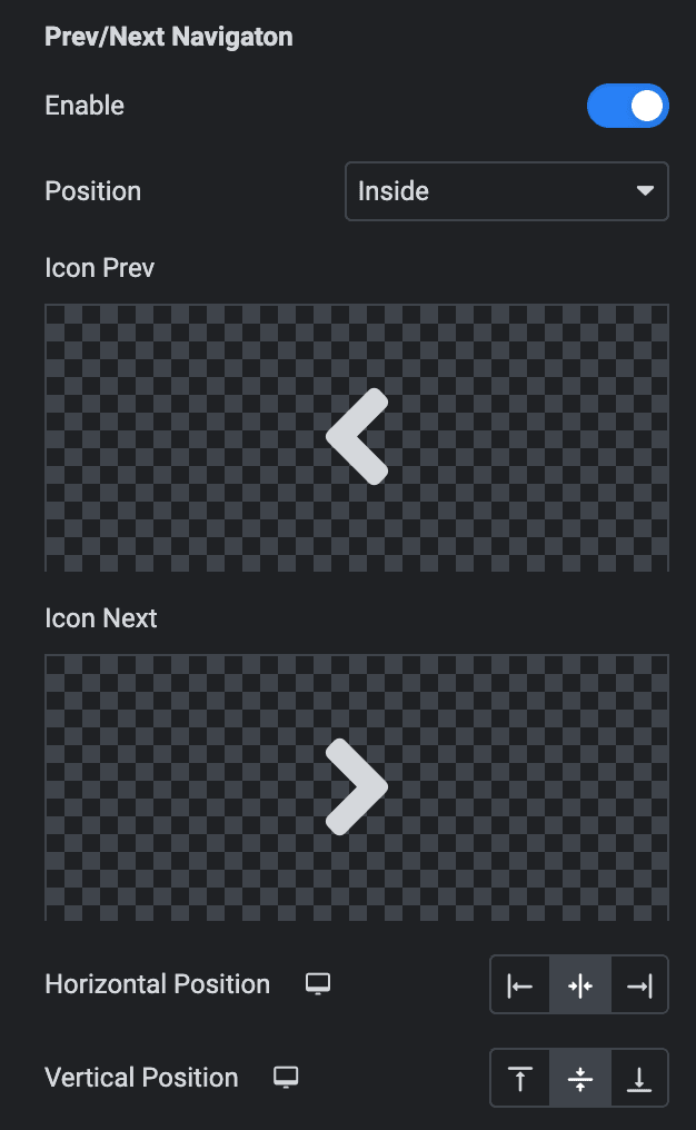 Woo Products: Slider Options Prev/Next Settings