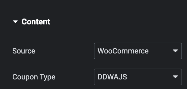 Coupon Code: WooCommerce Source Settings