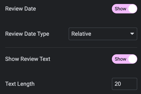 Google Reviews: Review Date Settings