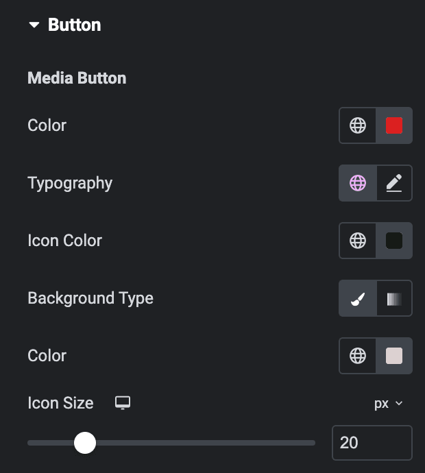 Woo Products: Media Button Style Settings