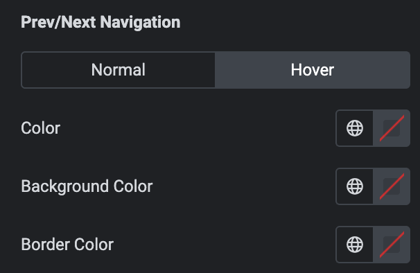 Google Reviews: Prev/next Navigation Style Settings(Hover)