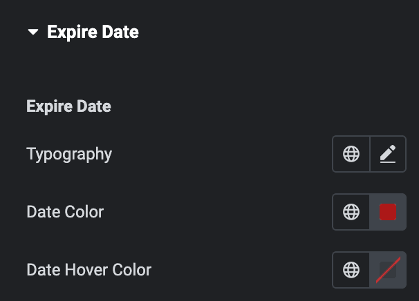 Coupon Code: Expire Date Style Settings