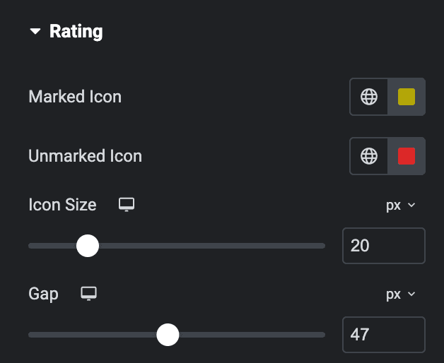 Woo Products: Rating Style Settings