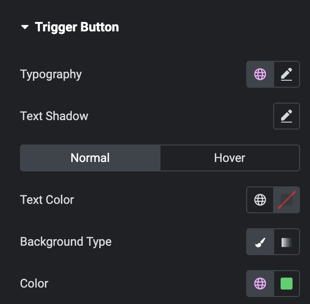 Coupon Code: Trigger Button Style Settings