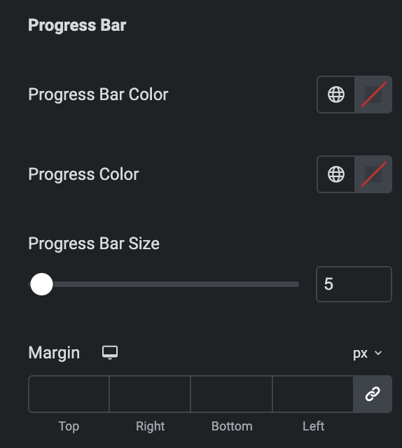 Woo Category: Progress Bar Style Settings