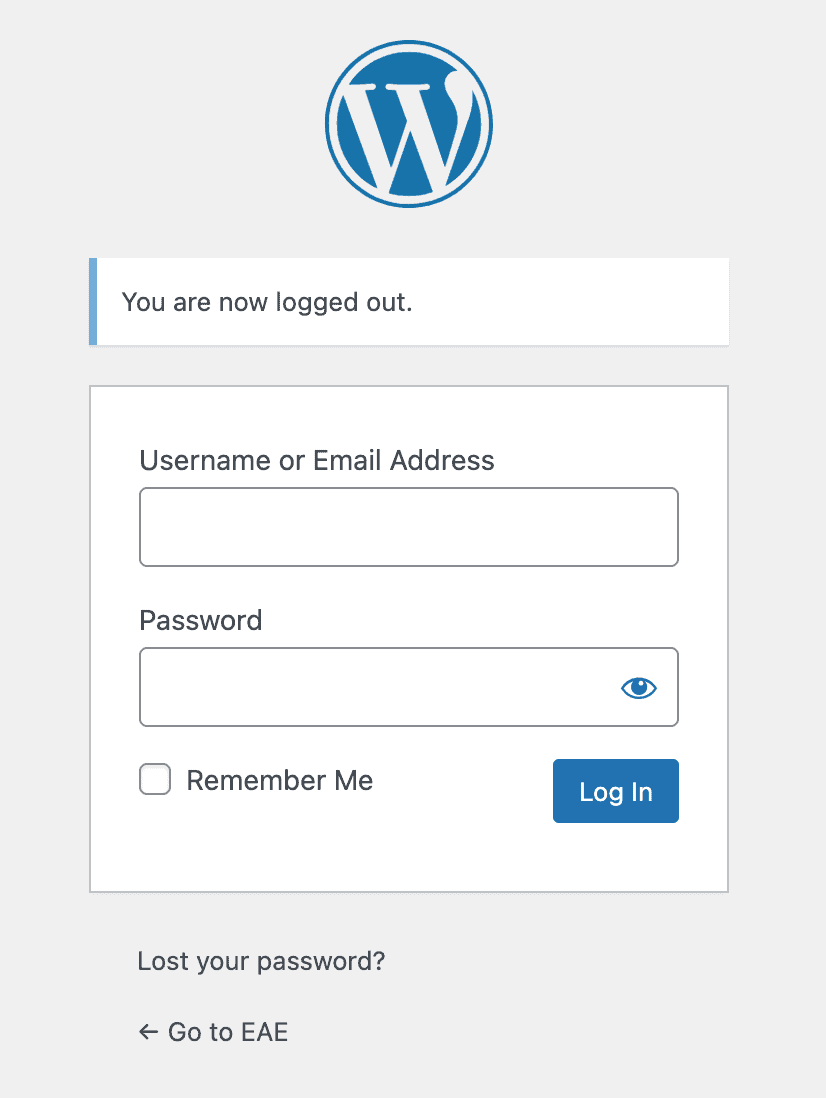 WordPress Admin Login: Default Font