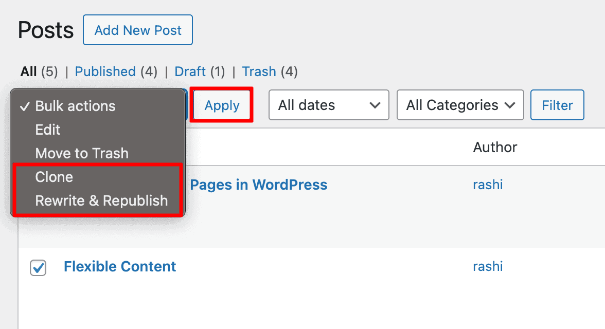 Duplicate Multiple WordPress Posts with Yoast Duplicate Post Plugin