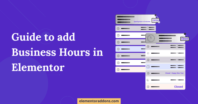 Adding Business Hours in Elementor