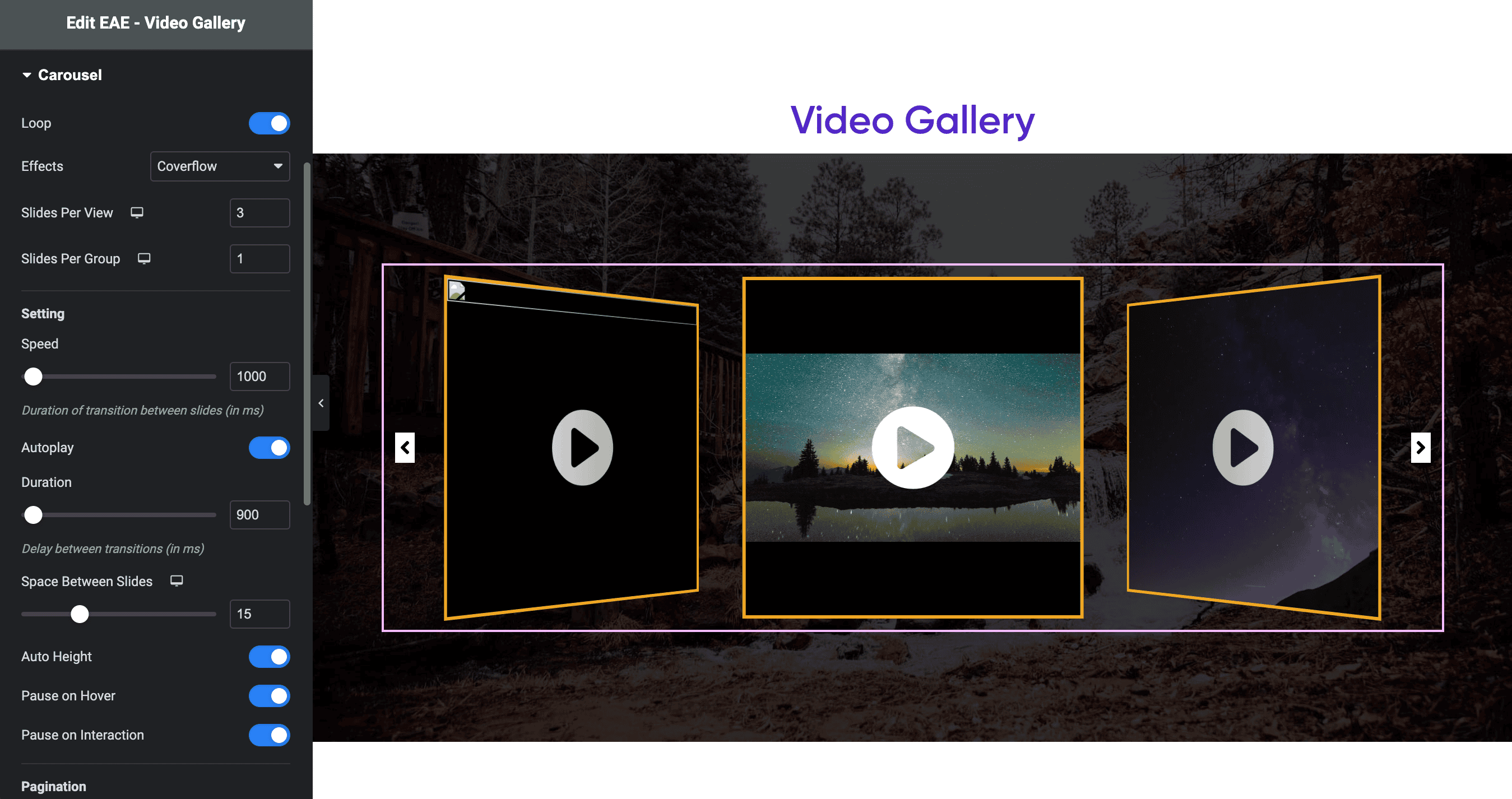 Video Gallery: Carousel Layout