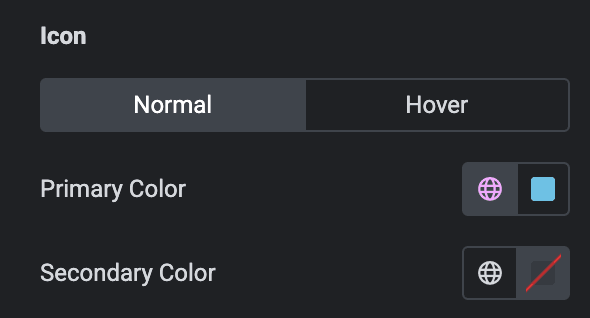 Blob Shape: Blob Content Button Icon Style Settings(Normal)