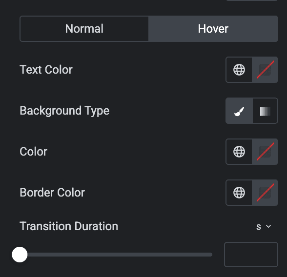 Blob Shape: Blob Content Button Style Settings(Hover)