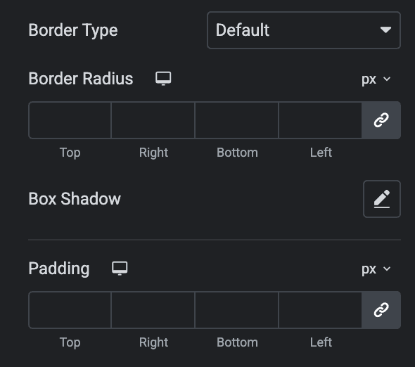 Blob Shape: Blob Content Button Style Settings