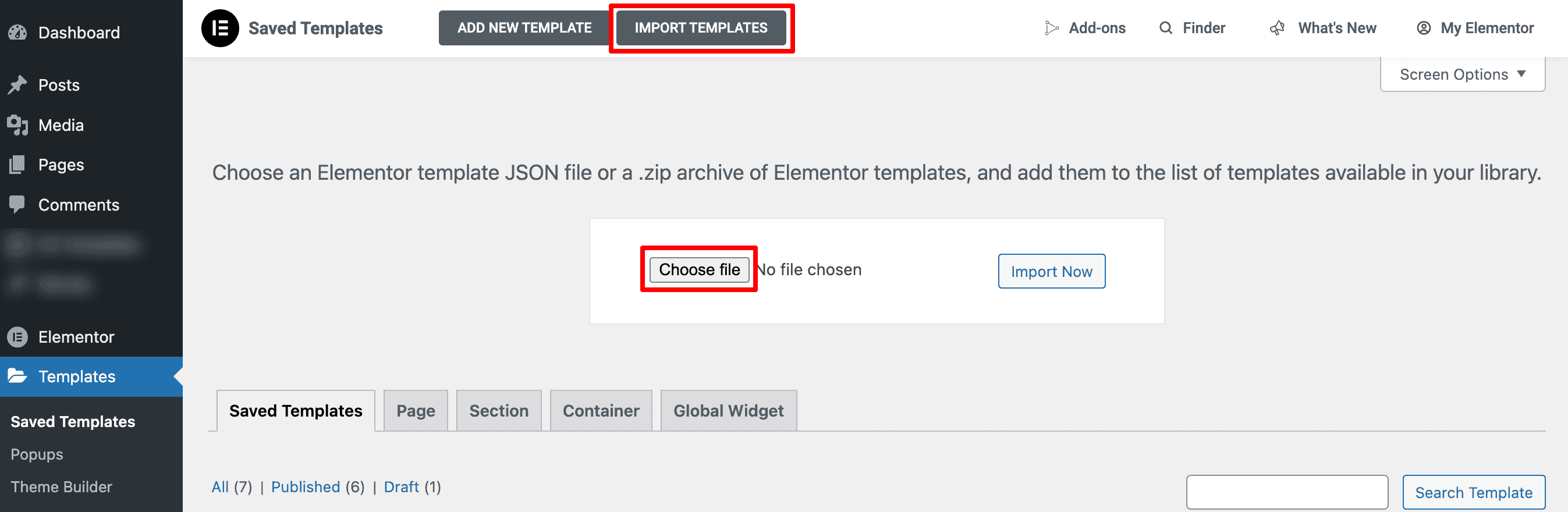 Elementor Tips & Tricks: Import Elementor Template