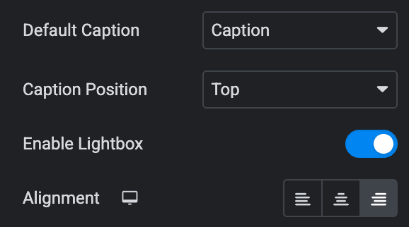 Random Image: Content Caption Settings