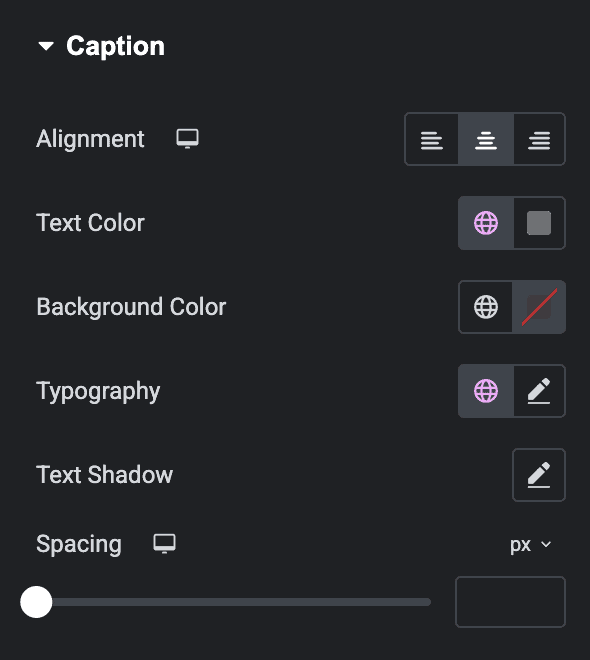 Random Image: Caption Style Settings