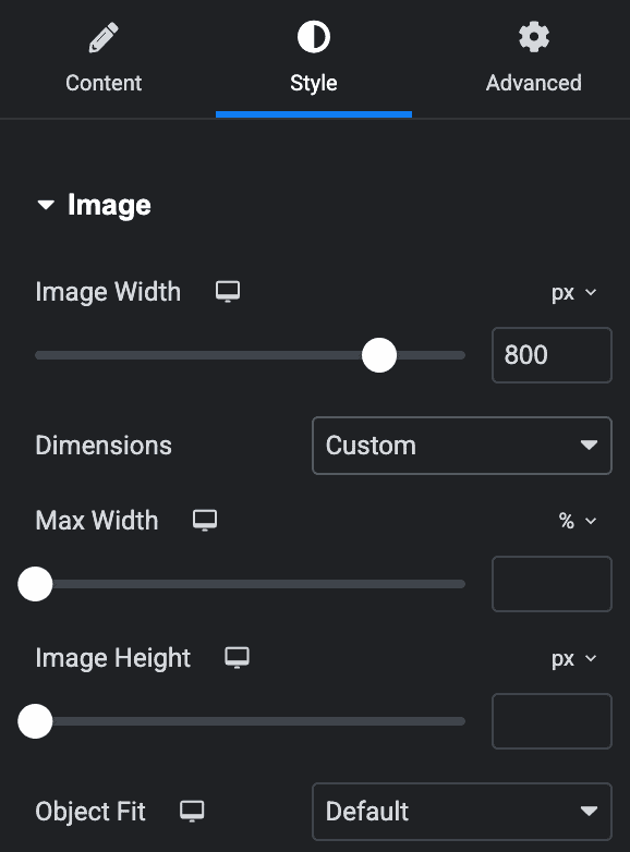 Random Image: Image Style Settings