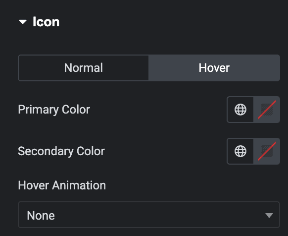 Text Scroll: Content Icon Style Settings(Hover)