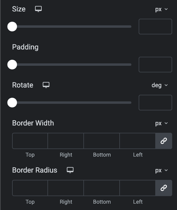 Text Scroll: Content Icon Style Settings