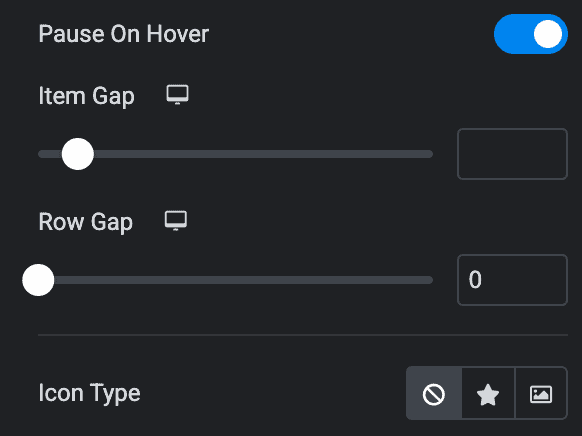 Text Scroll: Content Layout Settings